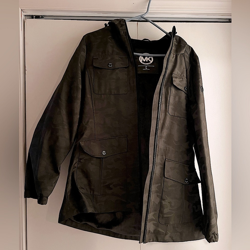 Michael Kors Camouflage Rain Coat